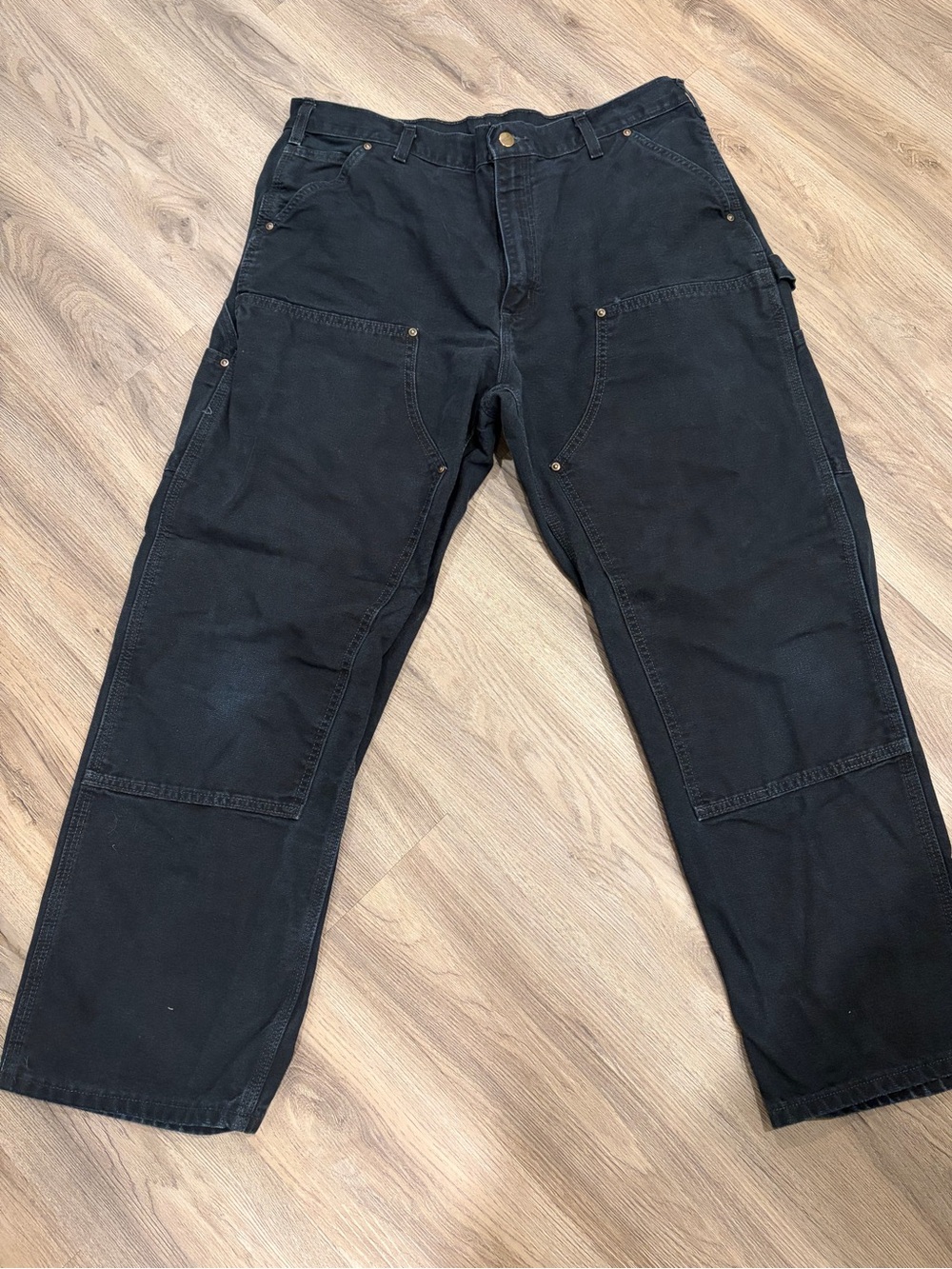 Carhartt Black Men's Double Knee Carpenter Work Pants